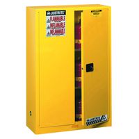 JUSTRITE 894500 Sure-Grip EX Standard Safety Cabinet, 43w x 18d x 65h, Yellow