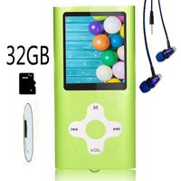 MP3 Player / MP4 Player, Hotechs MP3 Music Player with 32GB Memory SD Card Slim Classic Digital LCD 1.82'' Screen Mini USB Port with FM Radio, Voice Record