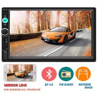 Upgraded Version Double Din Car Stereo 7 Inch Touchscreen Car MP5 Player Compatible with Bluetooth Headunit TF USB FM Radio Car Audio Receiver Support Backup Rear View Camera Mirror Link