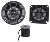 (2) Kicker 40PS42 4" 60W ATV/UTV/RZR/Motorcycle/Polaris Speakers+Marine Wire PS4