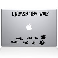 The Decal Guru Unleash The Werewolf MacBook Decal Vinyl Sticker - 15" MacBook Pro (2015 & Older) - Black (1243-MAC-15P-BLA)