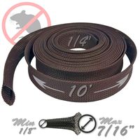 Electriduct 1/4" Rodent Resistant Braided Sleeving Mouse and Rat Repellent Hose Wire Mesh Cable Protection Flexible Expandable Wrap - 10 Feet