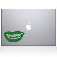 The Decal Guru Vampire Lips MacBook Decal Vinyl Sticker - 12" MacBook - Green (1208-MAC-12M-LG)