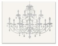 Pierre Belvedere Chandelier Guest Book, White with Foil Accents (7708510)