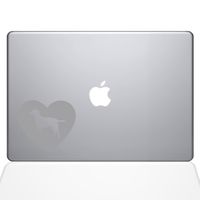 The Decal Guru Heart Labrador Retriever Decal Vinyl Sticker, 13" MacBook Pro (2015 & Older Models), Silver (1604-MAC-13P-S)