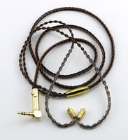 Heyous Upgrade Headphone Line 8-Core Twisted MMCX Single Crystal Copper Black Brown Braided Wire DIY Accessories Earphone Cable