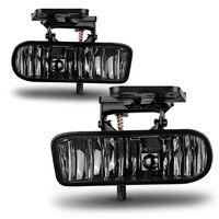 AUTOSAVER88 Fog Lights 899 12V 37.5W Halogen Lamp for GM095 /1999-2002 GMC Sierra/ 2000-2006 GMC Yukon Pickup Truck SUV (Smoke Lens)