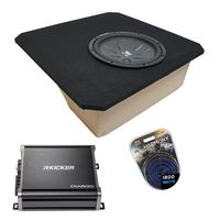 Compatible with 1997-2004 Chevy Corvette Coupe C5 Z06 Kicker CompR CWR12 Single 12" Sub Box Enclosure & CXA600.1 (Renewed)