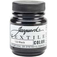 Jacquard Products TEXTILE-1122 Textile Color Fabric Paint, 2.25-Ounce, Black