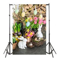 Wobuoke Easter Day Theme Vinyl Photography Backdrop Custom Photo Background Props