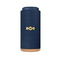 House of Marley, No Bounds Sport, Outdoor Speaker 12-Hour Battery Life, Water & Dust-Proof , IP67 Buoyant, Quick Charge, Wireless Dual Speaker Pairing, Aux-In, Carabiner Clip for Travel Blue