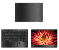 Decalrus - Protective Decal for Lenovo ThinkPad X1 Carbon (6th Gen.) (14" Screen) Laptop Dark Grey Texture Brushed Aluminum Skin case Cover wrap BAlenovoTnkpadX1carbon6Dark Grey