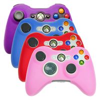 HDE Controller Skins for Xbox 360 Controller 4 Pack Combo Silicone Rubber Protective Grip Case Cover for Microsoft Xbox 360 Wireless Gamepads (Purple, Aqua Blue, Red, Pink)