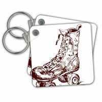 3dRose Old Roller Skate Key Chains, Set of 2 (kc_26050_1)