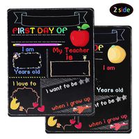 First Day of School Board, My First Day of School Chalkboard, First Day of School Sign Reusable, Back to School Board 10 x 8 inch Double Sided Photo Prop for Kids