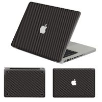 HERNGEE Carbon Fiber Protective Decal & Skin Protector, PVC Skin Cover Sticker Compatible with MacBook Pro 15" with Touch Bar & Touch ID, Model:A1707, Black