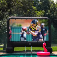 VIVOHOME 14ft Indoor and Outdoor Inflatable Blow up Mega Movie Projector Screen with Carry Bag for Front Projection
