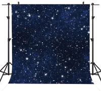 Sensfun 8X8ft Night Starry Sky Photography Backdrop Shiny Galaxy Stars Wedding Photo Studio Booth Background Outer Space Kids Birthday Baby Shower Party Decoration Banner