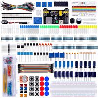 Keywishbot Electronic Component Super kit with Resistor Transistor RGB Capacitor LED Buzzer Switch Potentiometer for Arduino UNO Nano,MEGA2560, Raspberry Pi,STEM, Micro:bit
