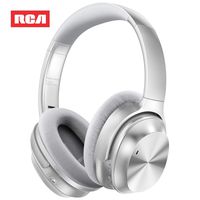 Active Noise Canceling Headphones, RCA Bluetooth 5.0 Headphones Over Ear Wireless Headphones with Mic, Foldable Soft Protein Earpads, 25Hrs Playtime for Travel Work TV PC Cellphone