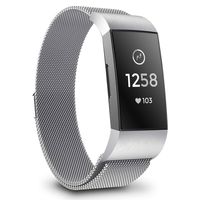 LouisTech Adjustable Metal Bands, Compatabile for Fitbit Charge 3 Band,Stainless Steel Replacement Bracelet Strap with Unique Magnet Lock for Fitbit Charge 3 Device