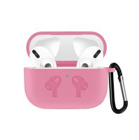 UPOLS Compatible with AirPods Pro Case, Protective Cover with Keychain, Bounce Carrying Case Compatible with Apple AirPods Pro Charging Case [2019 Release] Soft Slim Silicone Case Skin with (Pink)