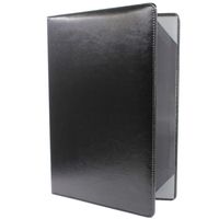 Diploma Cover A4 Black Leather Certificate Holder-Document Holder A4 Size Menu Cover