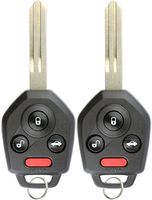 KeylessOption Keyless Entry Remote Car Key Fob Blank Uncut Chip Ignition for Legacy, Outback, Tribeca CWTWBU766 (Pack of 2)
