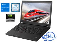 Lenovo ThinkPad P71 Laptop, 17.3" FHD Display, Intel Core i7-7820HQ Upto 3.9GHz, 16GB RAM, 512GB NVMe SSD + 1TB HDD, NVIDIA Quadro M620, HDMI, Thunderbolt, Card Reader, Wi-Fi, BT, Windows 10 Pro