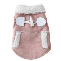 haoricu Pet Clothes, Winter Warm Coat Chien Dog Pajamas Pet Clothes Clothing Small Puppy Hoodie Coat Cotton-Padded Jacket Custome Apparel Motorcycle Vest (S, Khaki)