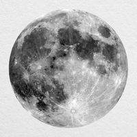 Full Moon - 8" printed REFLECTIVE vinyl decal sticker - For MacBook, laptops, tablets, and more!