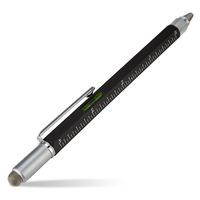 Stylus Pen, BoxWave [Universal EverTouch Builder Stylus] Fiber Tip Stylus - Built in Level, Ballpoint, Rule for - Jet Black