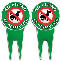 Signs Authority Two No Peeing Dog Signs | Stop Dogs from Peeing On Your Lawn | Sign Politely Reads: No Peeing Be Respectful | Protect Your Property (No Peeing Bundle of 2)