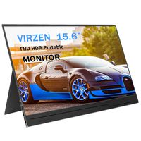 Portable Monitor Display 1920x1080 15.6-inch Super Thin IPS Gaming Monitor Screen USB-C for Laptop Computer Mac Phone HDMI Device,PS4 Xbox,Nintendo,Raspberry pi,Mac Mini,Mobile with Leather Case