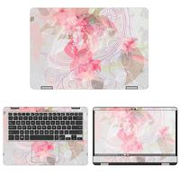 decalrus - Protective Decal Floral Skin Sticker for Asus VivoBook Flip 14 TP401CA, TP401MA (14" Screen) case Cover wrap ASvivobk14_tp401-171