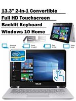 Latest ASUS 13.3" Full HD 1080p Convertible Touchscreen Laptop (Intel Core i5-7200U up to 3.1GHz, 12GB RAM, 1TB HDD, Fingerprint Reader, Backlit Keyboard, Windows 10, Silver)