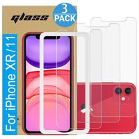 Amuoc Compatible with iPhone 11 Screen Protector | iPhone XR Screen Protector， Tempered Glass Film for Apple iPhone XR /11/, 3-Pack Clear