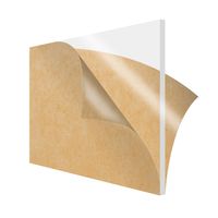 SimbaLux Acrylic Sheet Clear Cast Plexiglass 12" x 12" Square Panel 1/2" Thick (13mm) Transparent Plastic Plexi Glass Board with Protective Paper for Signs, DIY Display Projects, Craft, Easy to Cut