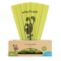 Earth Rated Dog Poop Bags, 300 Dog Waste Bags on a Large Single Roll, Grab and Go, Guaranteed Leak-proof, Unscented, Great for Backyard Pickups, Each Poop Bag Measures 8 x 13 Inches