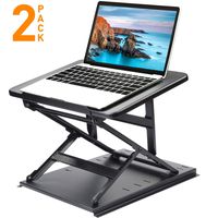 HUANUO Adjustable Laptop Stand for Desk, Fits 15.6 inch Laptop, Height Adjustable Monitor Stand Riser (2 Pack)