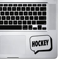 StickAny Palm Series Hockey Speech Bubble Sticker for MacBook Pro, Chromebook, and Laptops (Black)