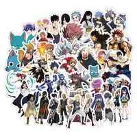 Bowinr Fairy Tail Car Stickers, Japanese Anime Bumper Sticker for Phone, MacBook, Laptop, Car, Lugguage, Skateboard and More(50pcs)