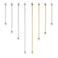 D-buy 8 Pcs Stainless Steel Necklace Extender Bracelet Extender Extender Chain Set 4 Different length: 6 inch 4 inch 3 inch 2 inch (4 Gold, 4 Silver)