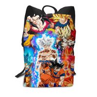 Son Goku Super Sayajin All Forms Casual Backpack Daypack Laptop Bag School Bag BookBag