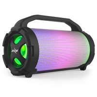 ZIZO Aurora Z2 Portable 14W Bluetooth Speaker with 360° LED Lightshow MicroSD and USB Playback, Aux Line-in and Rechargeable Battery Black