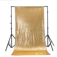 TRLYC 20ft10ft Gold Shimmer Sequin Fabric Photography Backdrop Sequin Curtain for Wedding/Party