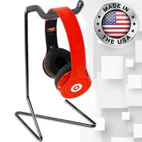 String Swing Headphone Stand - Headset Holder for Mpow Beats Bose JVC and Sony - Hangs any sized Over Ear Headphones - Universal Mount for any Desk - Black CC59