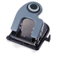 Officemate Contemporary 2-Hole Eco-Punch, 25 Sheet Capacity, Recycled, Black/Gray/Green (90134)