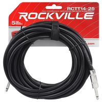 Rockville RCTT1425 25' 14 AWG 1/4" TS to 1/4" TS Speaker Cable 100% Copper
