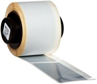 Brady PTL-20-7576 TLS 2200 and TLS PC Link 2" Width x 1" Height, B-7576 Tamper-Evident Metallized Polyester, Matte Finish Silver Label (100 per Roll)